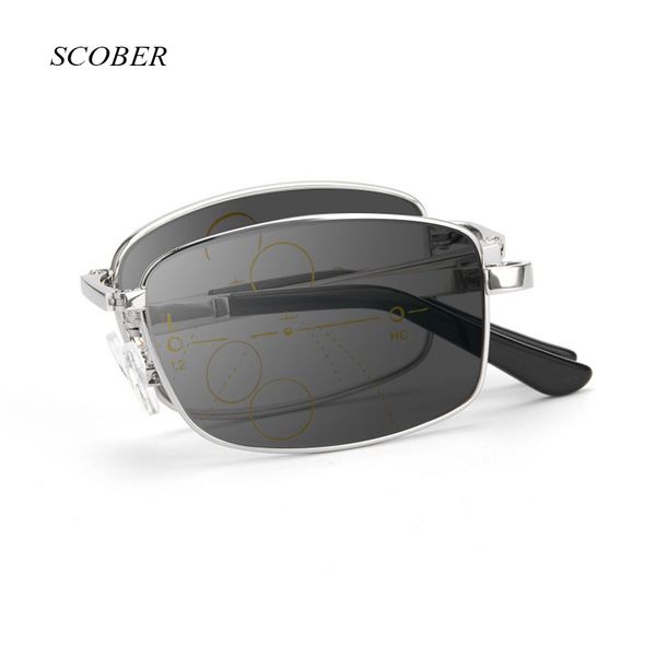 

new folding pchromism progressive multifocal reading glasses men business reading glasses women anti-blue presbyopic, White;black