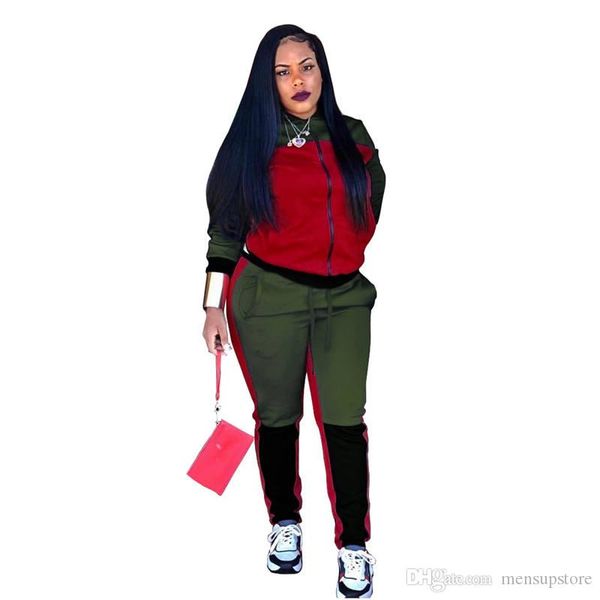 

новые панельные женские дизайнерские спортивные костюмы контрастного цвета модные женские спортивные женские наборы с длинным рукавом наружн, Gray