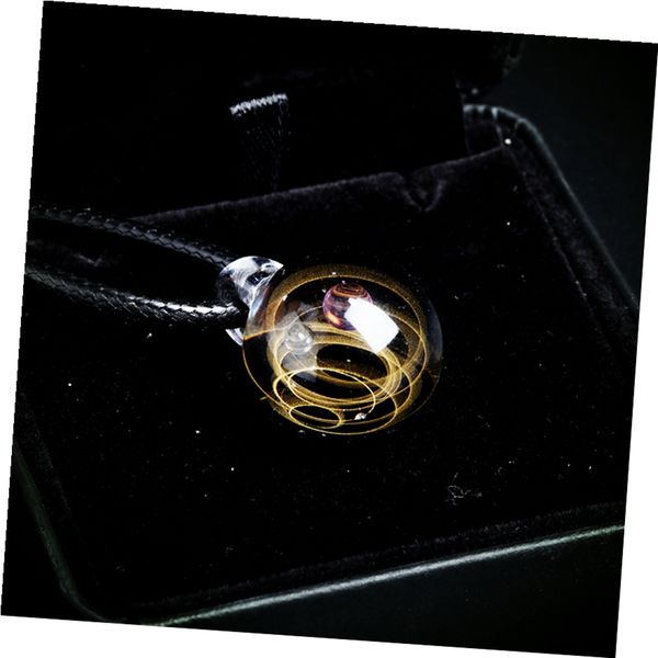 

nebula galaxy double sided pendant necklace glass art picture handmade statement universe planet jewelry necklace for women, Silver