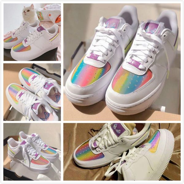 

shoes rainbow laser 1s "easter 2020" painted eggshell matching women'running shoes stok x us 5.5-8, Black
