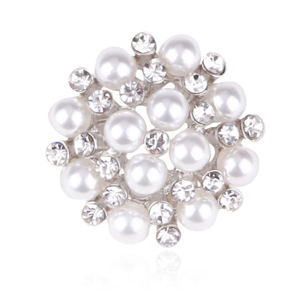 

young tulip elegant flower shape brooches for women rhinestone corsage pearl brooch wedding gifts brooch new arrive, Gray