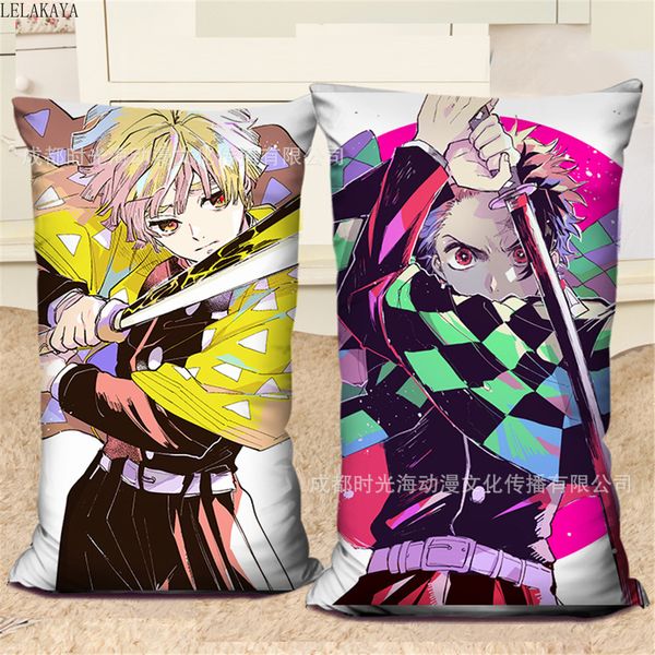 

anime demon slayer: kimetsu no yaiba printed pillowcase kamado tanjirou nezuko kochou shinobu throw pillow case cover home decor