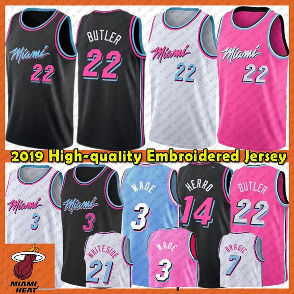 

Heat jimmy 22 butler jer ey ncaa dwyane 3 wade ha an 21 white ide goran 7 dragic tyler 14 herro miami city men ba ketball jer ey