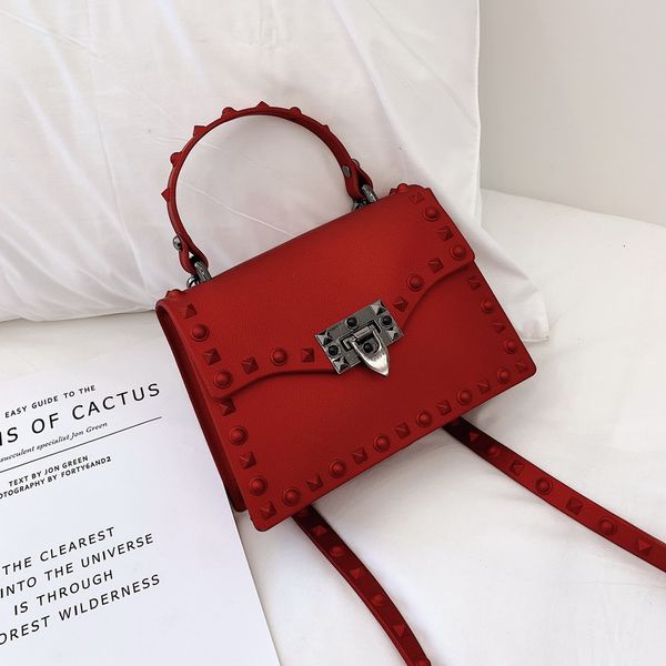 

2019 new crossbody bags for women matte leather luxury handbag brand rivet female shoulder bag ladies sac a main