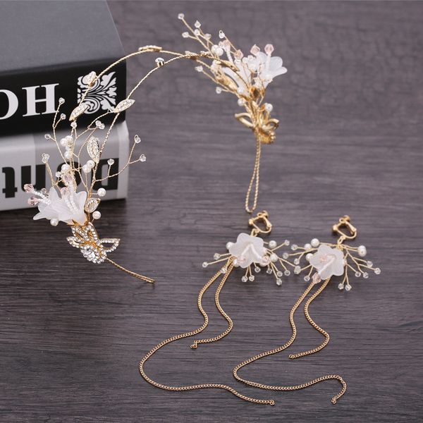 

baroque small horn bride hair hoop headwear wedding dress full dress accessories show marry hair decorate bride korean jewelry, Silver