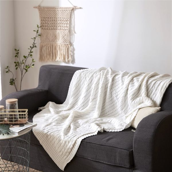 

за льняные и хлопковые трикотажные одеяло скандинавы хлопок геометрическое одеяло кондиционер диван