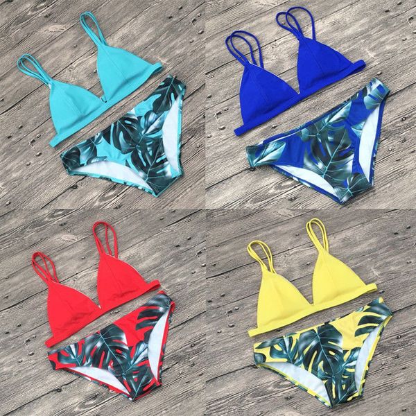 

2018 women push-up padded bikini set summer style printed swimwear swimsuit brazilian biquini bathing suit maillot de bain
