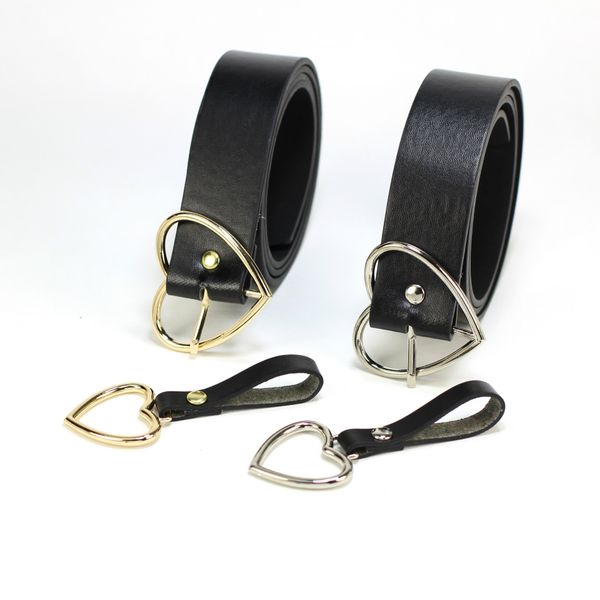 

2019 new cross-border round buckle women casual belt ladies jeans with fashion dress belt love decorative pin buckle belt, Black;brown