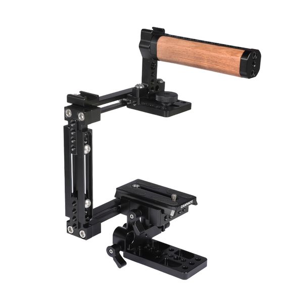 

camvate удлинитель типа half cage kit с manfrotto quick release plate регулируемое 15mm railblock base деревянные top handle c2452