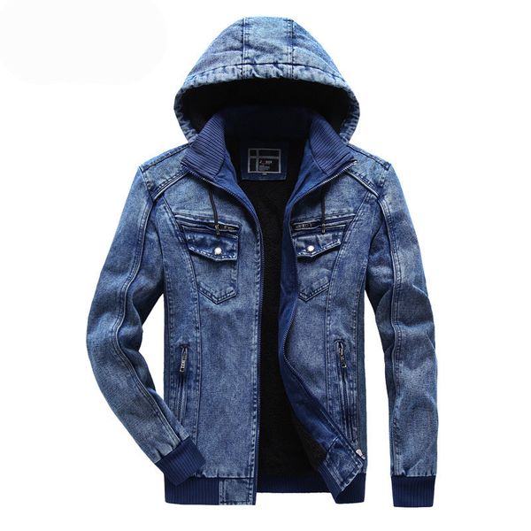 

mens winter jean jackets denim coat men casual male outwear jaqueta masculino liner thick warm jacket coats denim, Black;brown