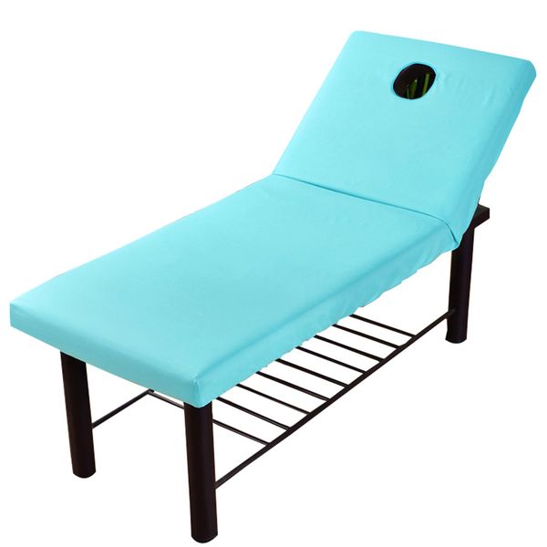 

massage all-round wrap fitted sheet solid polyester elastic cover bed sheet forepart hole bedding article salon couch