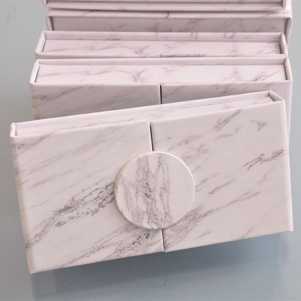 

wholesale false eyelash packaging box lash boxes packaging custom private logo faux mink lashes strips marble magnetic empty case vendors