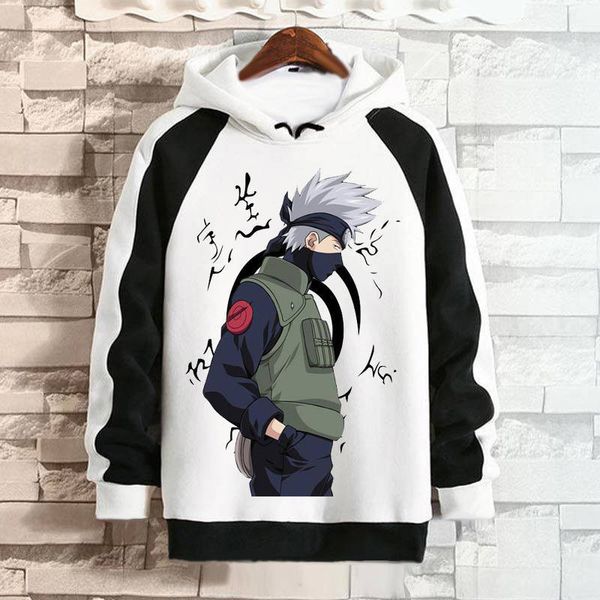 

autumn harajuku hoodies naruto print sweatshirt hip hop streetwear winter high street hoodie male casual japan hoody funny males, Black