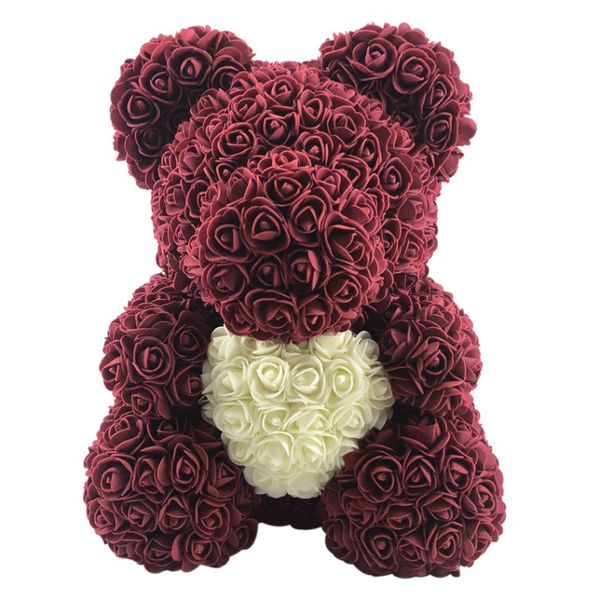 

love flower valentines gift rose height with simulation rose for artificial day bear for teddy 40cm flower heart girls bear hug pfvxq