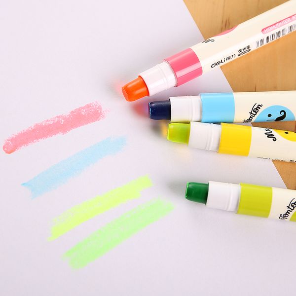 

new cute school highlighters marker pen cartoon flat solid rotatable key notes advertising 5 color office school supplies, Black;red
