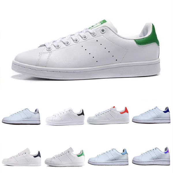 

2019 fashion smith stan women mens running shoes white green superstar female flat zapatillas deportivas mujer lovers designer sneakers, Black