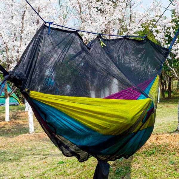 

new arrival mosquito bug net for hammock parachute fabric portable ultralight with folding bag indoor outdoor camping gear