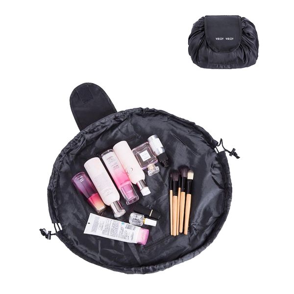 

quick drawstring makeup bag women fashion travel organizer make up case pouch toiletry beauty kit box wash lazy cosmetic bag 445