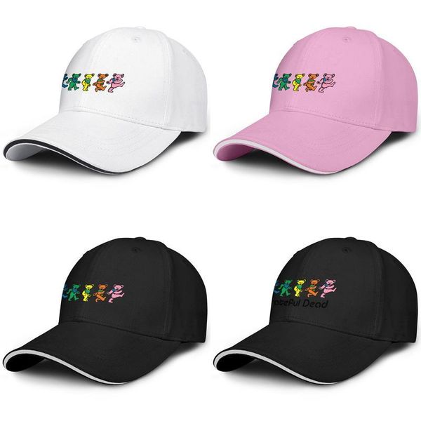 

grateful dead five dancing bears baseball adjustable sandwich hat fit blank team cap anniversary skull tropical bear grateful dead, Blue;gray