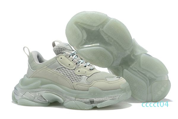 

2019 new luxury paris triple s 3.0 crystal bottoms vintage height platform sneakers fashion mens women red golden grey designer casual ct04, Black