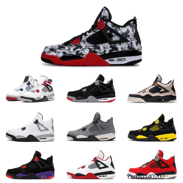 

what the bred 4s men basketball shoes 4 fiba silt red tattoo raptors laser black gum cat mens trainers athletic sports sneakers 7-13