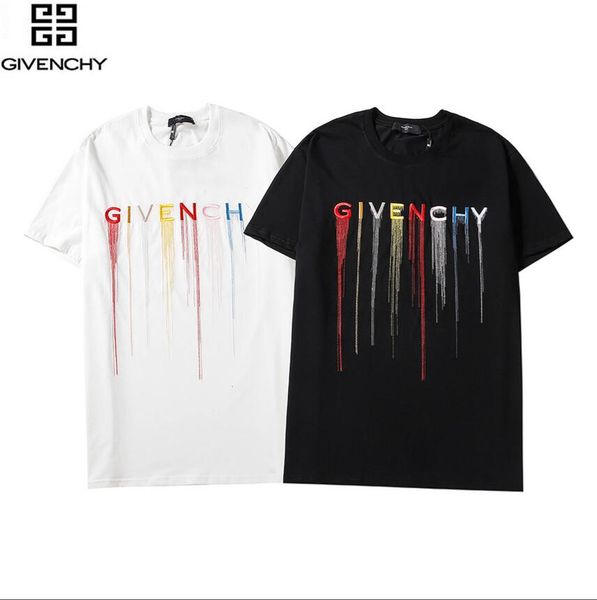 

г givenchy мужские дизайнерские футболки европейского хип-хоп печатных короткими рукавами футболки летом новый givenchy шею хлопка мужская р, White