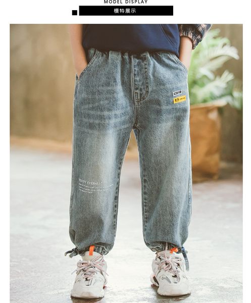 

boys clothes jeans classic bottoms children denim clothing long pants kids baby boy casual trousers, Blue