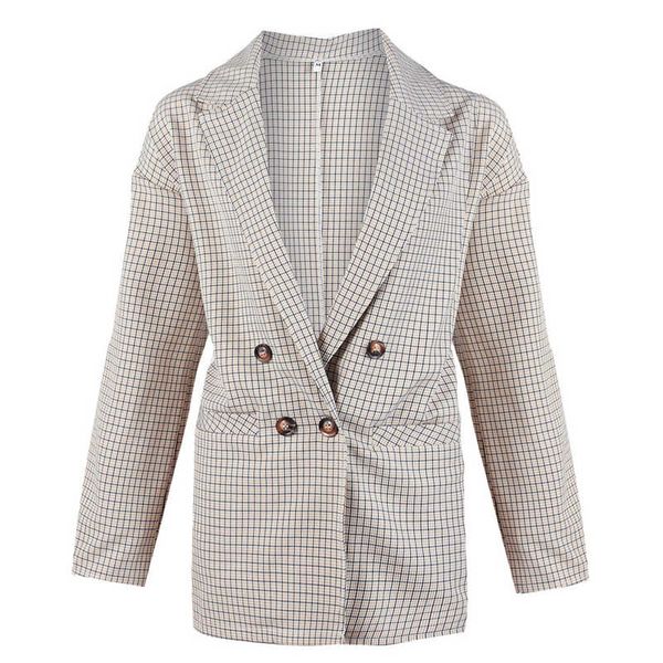 

2019 fashion autumn women single breasted blazer casual coat ladies jacket outwear, White;black