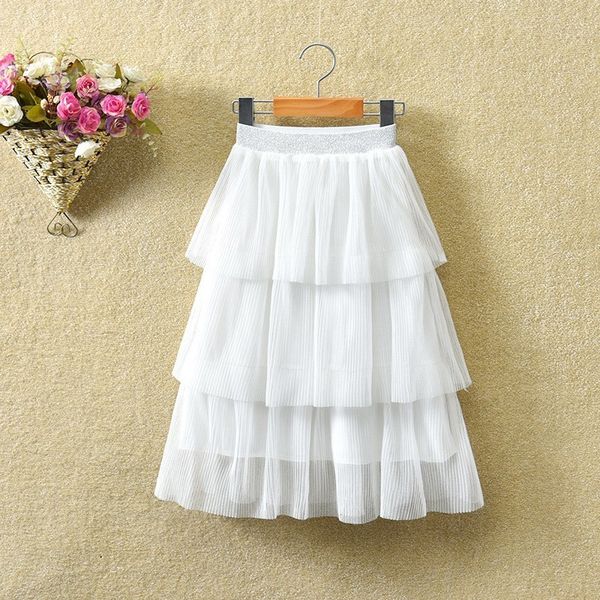 

baby tutu skirt girl high waist layered big girls skirts for kids summer spring autumn white black grey pink children clothing