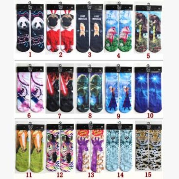 

childrens athletic casual socks sale fashion 3d printed long socks spring autumn boys girls cartoon animal socks, Pink;yellow