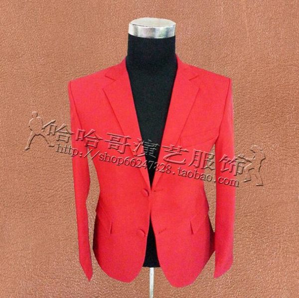 

fashion clothes men suits designs masculino homme terno stage costumes for singers jackets men red blazer dance star style dress, White;black