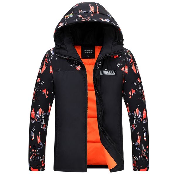 

plus size 4xl 5xl 6xl 7xl 8xl 9xl men camo winter parka 130, Black