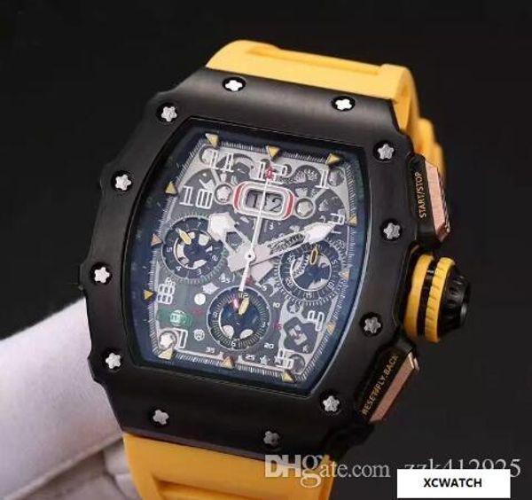 

Factory Supplier NEW 2018 Product AAA Quality Watch 011 Natural Rubber Strap Men's Stainless Steel Watch XTC Automatic Men's Watch