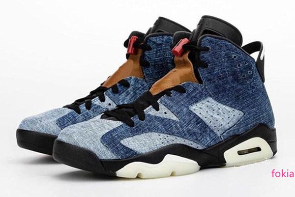

новые 6 синий омывается джинсовой varsity red black men баскетбольная обувь конструктор кроссовки 6s ковбойские джинсы мужские спортивная об