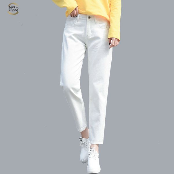 

cotton 100% white jeans for women high waist harem mom jeans plus size sky blue pants black fashion for women jeans beige 2019