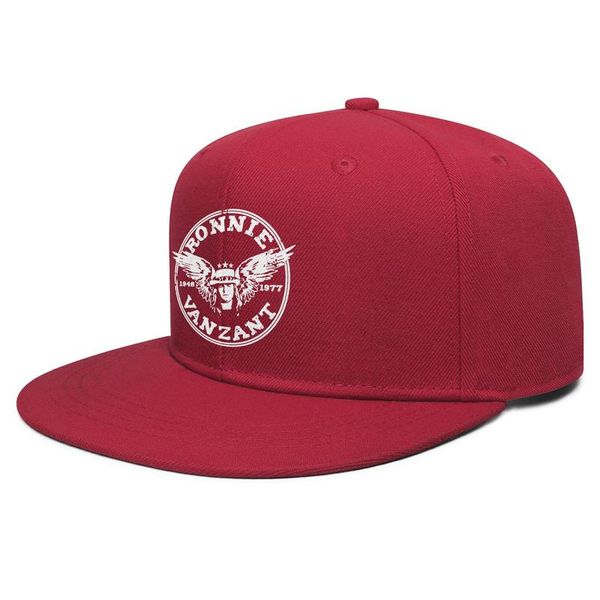 

lynyrd skynyrd ronnie van zant 1948-1977 flat brim baseball cap blank running trucker hats baseball logo rock flash gold band, Blue;gray