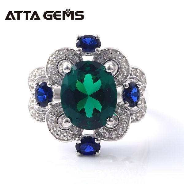 

green emerald sterling silver rings design for women men wedding band 5.5 s nano emerald solid silver rings, Golden;silver