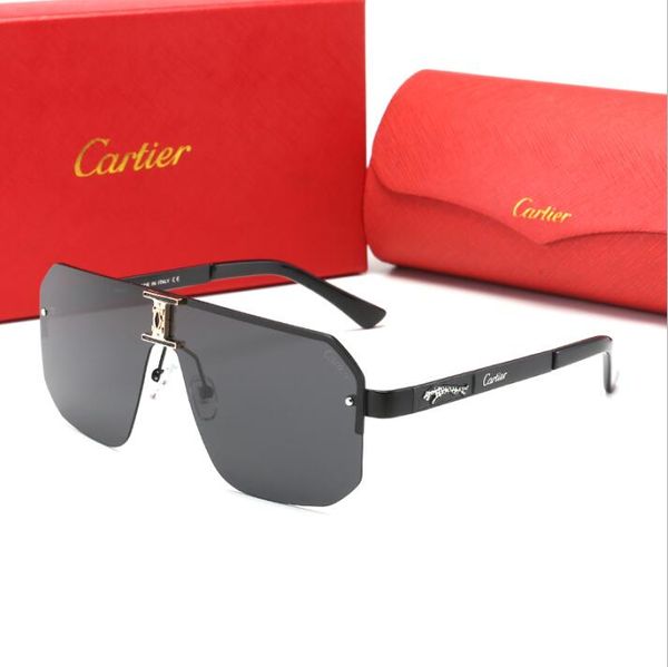 

the fashion leisure aviator sunglasses uv protection men luxury designer brand 1i cartier mens sunglasses i1, Black