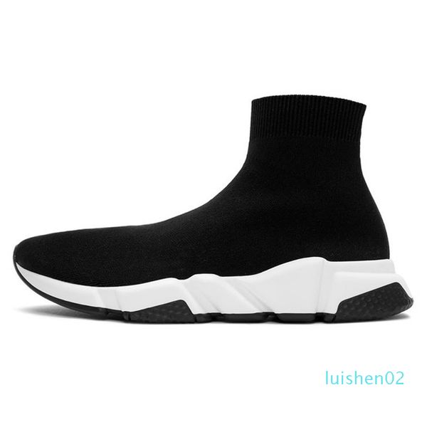 

designer sock sports shoes speed trainer luxury womens mens casual shoes tripler vintage sneakers socks boots platform trainers l02, Black