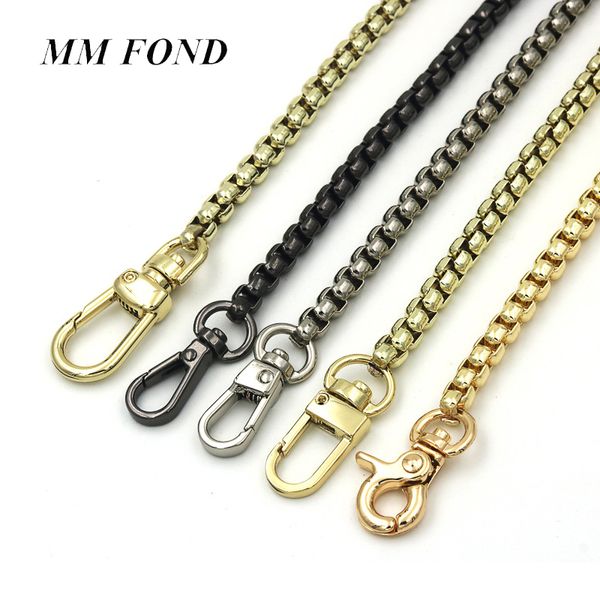 

brand box chain iron material lady messenger bag strap super strong girls cross body shoulder bags belts sell, Black