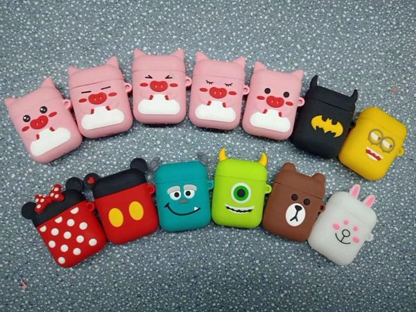 

Cartoon airpod ca e for apple airpod earphone anti lo t trap oft ilicone air pod ca e waterproof cover for iphone 7 airpod cover