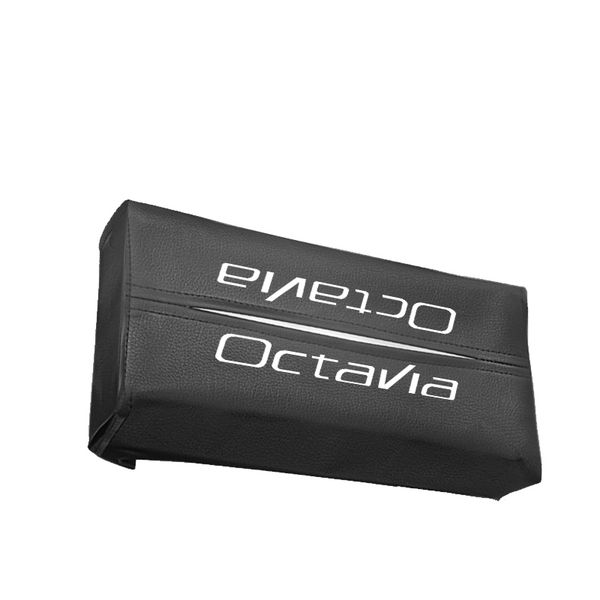 

car kit tissue box for octavia pu car sun visor boxes auto organizer accessories