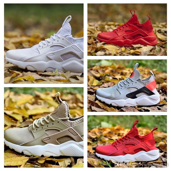 

2019 airs huarache 4 iv ultra reflect casual shoes for mens womens leather mens air huaraches casual shoes size 36-46