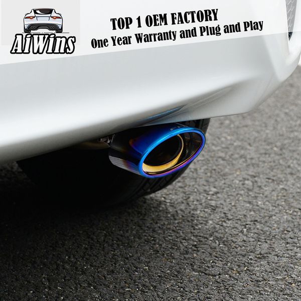 

car styling for fit jazz 2014-2018 cover muffler exterior end pipe dedicate exhaust tip tail outlet ornament