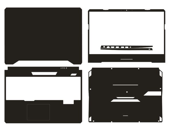 

kh carbon fiber crocodile snake leather lapsticker skin cover protector for asus fx86 15.6
