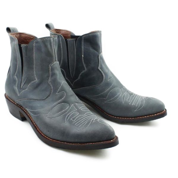 

western cowboy men's boots pointed men cowhide genuine leather knight boots motocyle handmade, eu38-44, Black