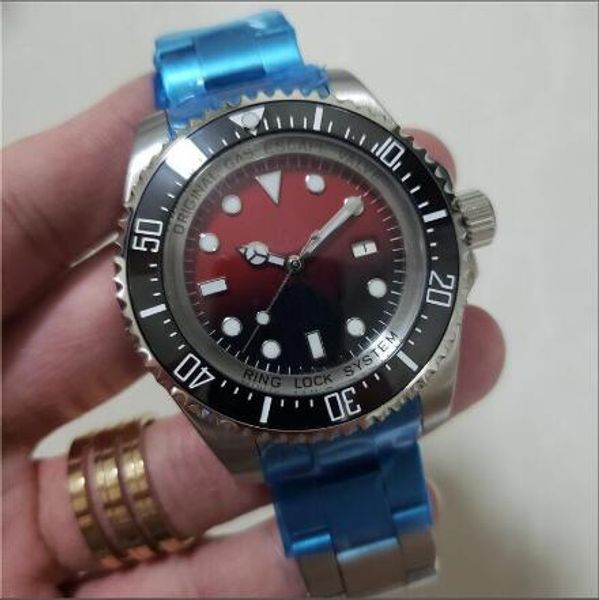 

luxury men watch sea-dweller ceramic bezel stanless steel 116660 automatic business casual mens watch wristwatches, Slivery;brown