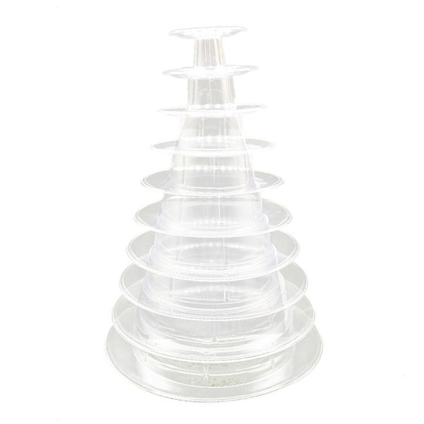 

10 tier tower macaron macaron display stand round cake stand pvc tray birthday wedding display rack cake decorating tools other bakeware