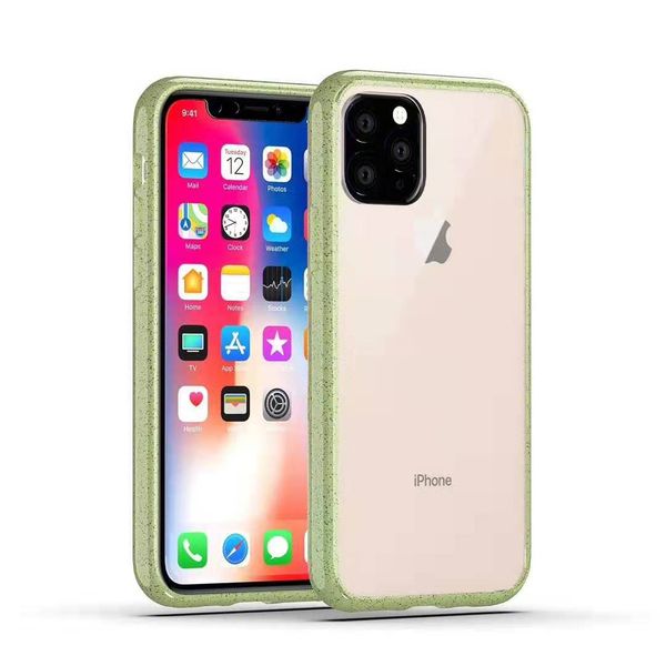 

biodegradable soft case hybrid 2in1 wheat straw case for iphone 11 pc+tpu compostable eco-friendly skin cover