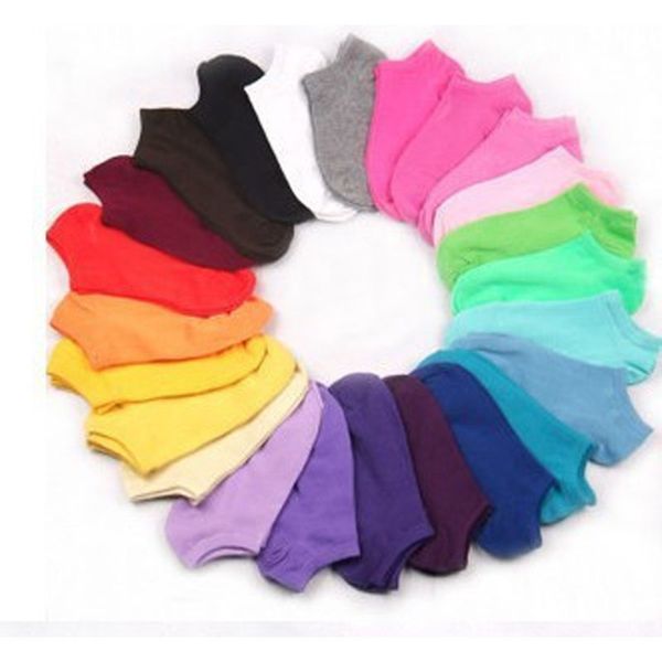 

10pair Women 'S Socks Short Candy Color Dot Cute Art Socks Female Thin Ankle Cotton Blends Socks Low Cut Sock Chaussettes Femmes